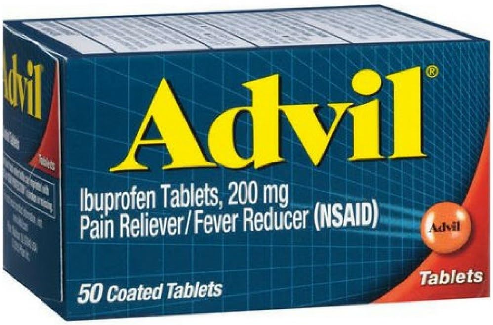 止痛剂Reliver/Fever Reductioner,200 mg,50 Coated 片剂.