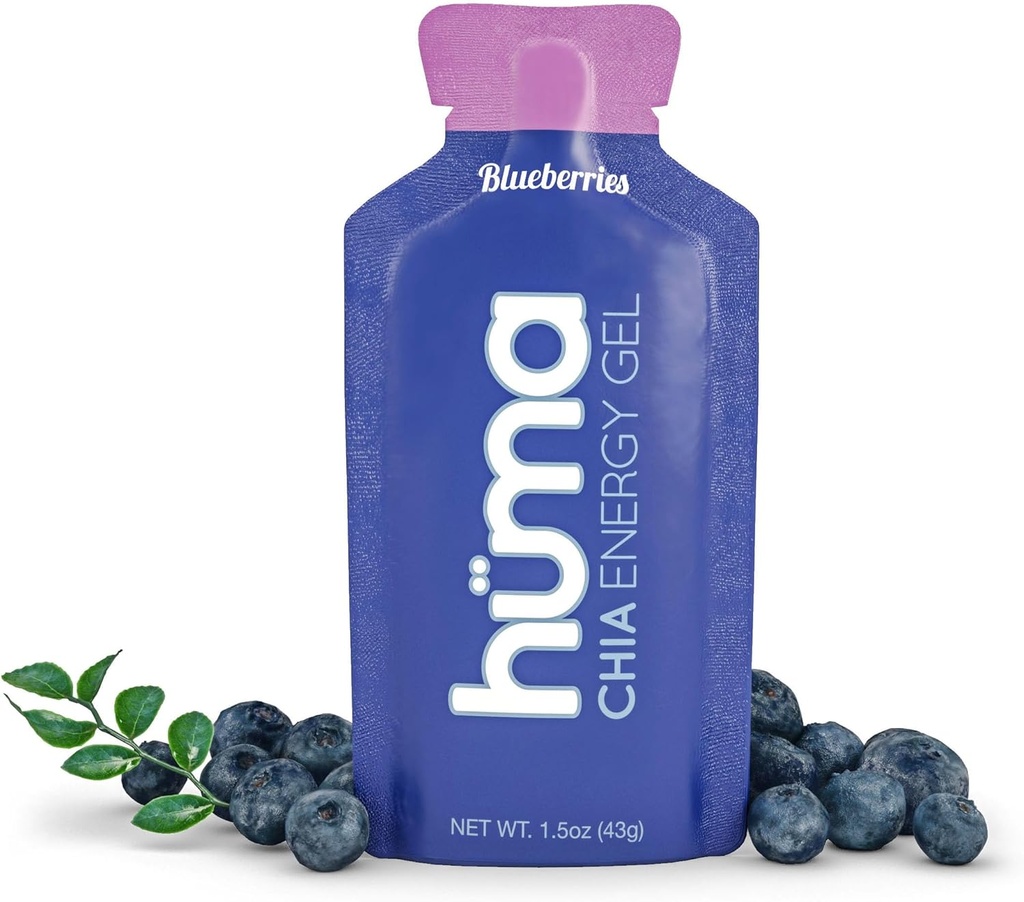 Huma Chia Energy Gel, 蓝莓, 12 Gels - 总理体育营养促进耐力运动