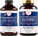WINDSOR BOTANICALS 人工呼吸杆菌(英语:Lactobacillus Salivarius Probiotic)和IBS Gut 健康补充剂 - 口服和口服支持包