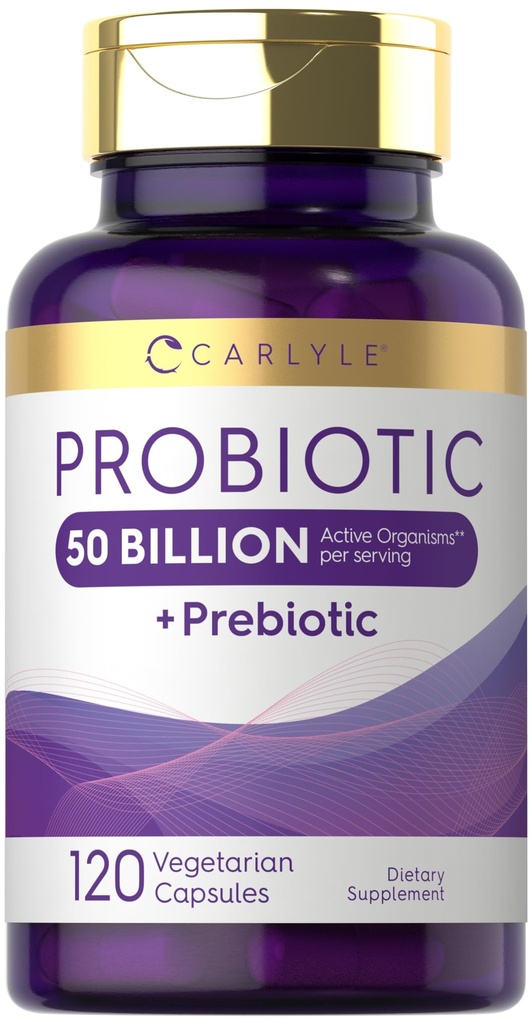 Carlyle Probiotics with Prebiotics 120 Capsules | 50亿活体 | Non-GMO & Gluten 免费补充