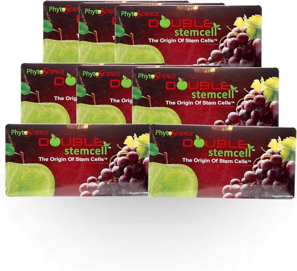 8X Phytoscience Double Stemcell - 与苹果和葡萄干细胞自由快运的抗衰老公式