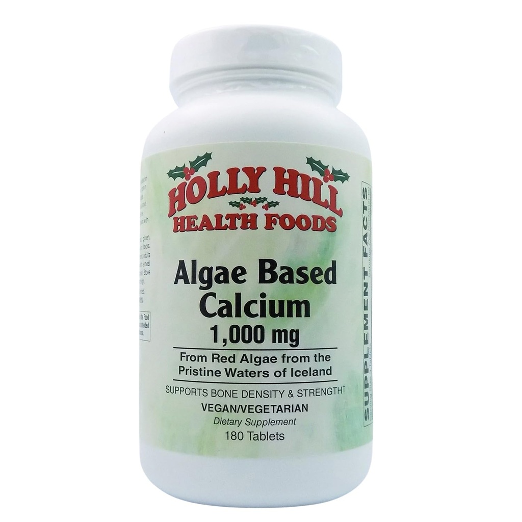 Holly Hill健康食品 藻类基钙 1000毫克,180片