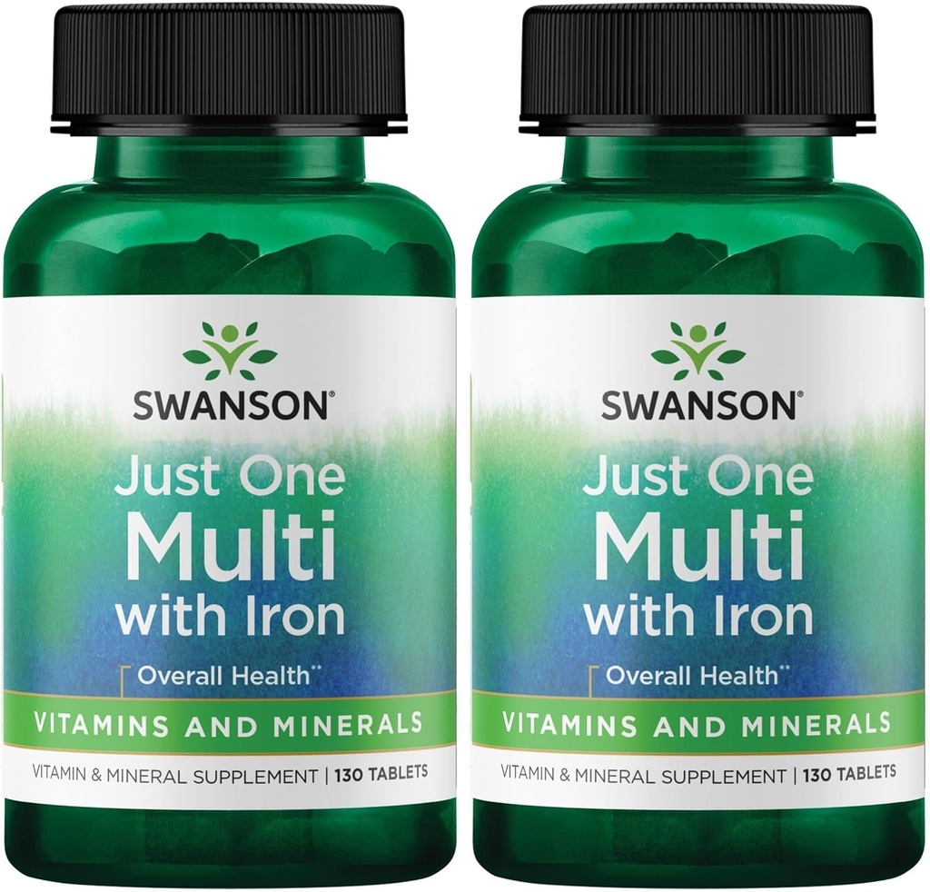 Swanson Century Formula multivitamin with Iron 130 Tabs ((2 Pack)) 的多维素制式