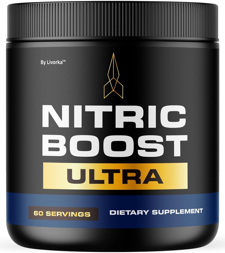 LIVORKA Nitric boost - Nitric boost 超紫色男子粉,NitricBoostUltra 粉,靴子能量和支持主动生活方式,60人服务1个月