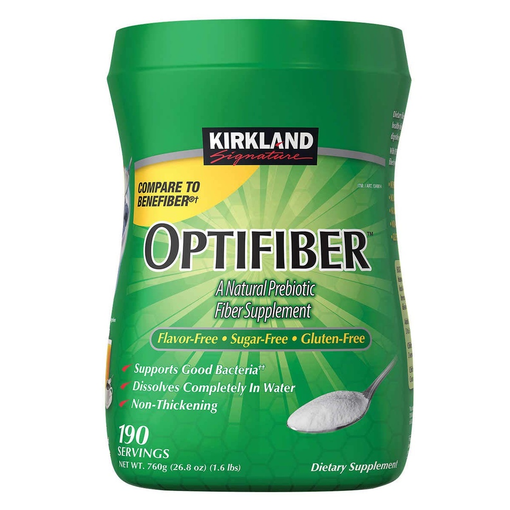 基里巴斯 签署 OPIFIBER,粉末,糖自由味 免费葡萄酒 免费不瘦,NET WT. 760g/26.8 oz(1.6磅)(190次服务)