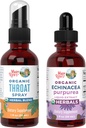 MaryRuth 有机咽喉喷洒(未受欢迎)和Echinacea Purpurea Drops − UDA 有机、清洁标签项目