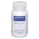 纯封装 Melatonin 3 mg - 支持自然睡眠的抗氧化剂补充剂和偶尔睡眠失眠的缓解剂 - 用于自然睡眠支持* - 30 Capsules