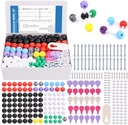 Swipeet 307 Pcs 有机化学和无机化学分子模型包 - 化学分子模型学生与老师集 - 126原子与30轨道与150链接与1短链接删除器工具