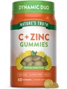 (原始内容存档于2018-09-21). Nature's Truth Vitamin C Gummys with Zinc for Adults QQ 60 Counter IMune Support QQ Vegan, Non GMO & Gluten Free Supplement.