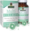 Nature's Answer – Multi Collagen Capsules Types I, II, III, V & X Food Source Collagen Peptides Promotes & Supports Hair, Skin, Nail and Joint Health Non GMO | Pasture Raised | Cage Free