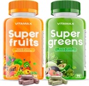 Vitamax 超级水果和蔬菜补充品-全超食品维生素和矿物-90 Veggie和90 Fruces Capules for Women, Men, and Kids-Soy Free-美国制造