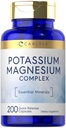 Carlyle Potassium Magnesium Supplement QQ200 Counter \ Non-GMO & Gluten Free Complex (无胶合金)