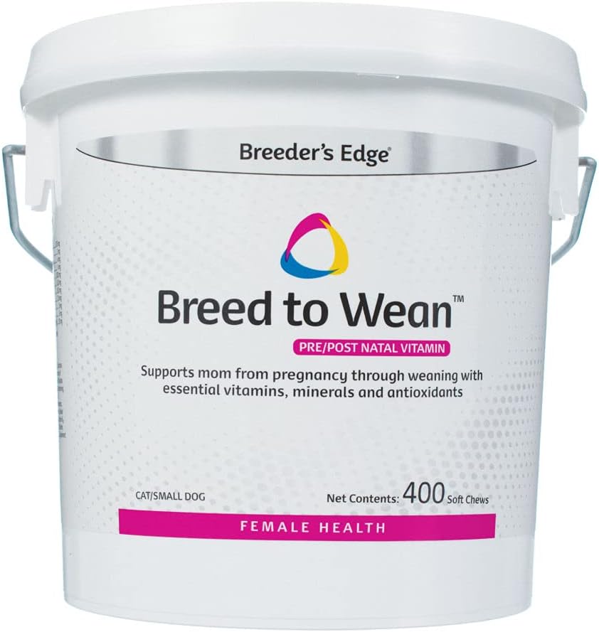 Breeder的边缘育种到Wean, 狗和猫的产前和产后多维他明, 支持怀孕和哺乳妈妈, 提供抗氧化剂, 维生素和矿物, 猫和小狗100克