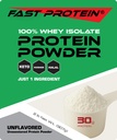 Whey Isolate 蛋白质粉末无味 - 30g 蛋白质粉末 - Kosher, Halal, Keto, Clean Label, 快蛋白 - 2LB 30 services
