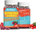 2 Pack Berberine Gummys 1200mg 与锡兰锡桂200mg, Milk Thetle 提取 & Turmeric, Vegan Berry Flavor, Non-GMO, Gelatin - Free, Gluten - Free, 120 Counter (英语).