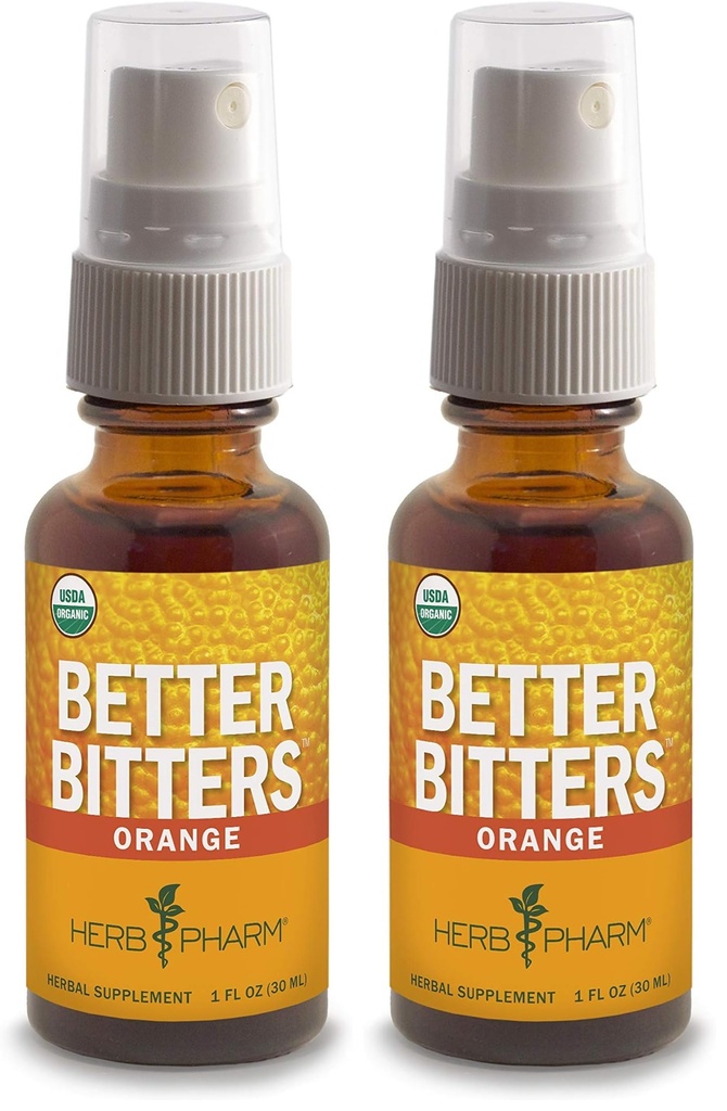 Herb Pharm Better Bitters 认证有机消化比特,橙色,1 Ounce(包2)