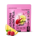 PowderVitamin Electrolytes Powder Plus (50 Servings) Raspberry Lemonade Electrolyte Powder Zero Calorie Keto, 0 Sugar, No Maltodextrin,1000mg Potassium,120mg Calcium,120mg Magnesium, Hydration Powder