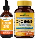 Sandhu Herbals Liquid Zinc Dropps 4 Oz & Zinc Capsules 60 Counter Suppose 支持美国产的Immune和皮肤健康