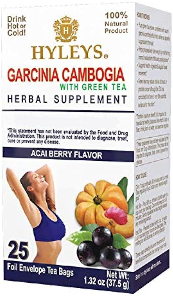 HYLEYS 茶 Garcinia Cambogia 绿茶与 Acai Berry Flavor - 25 茶袋