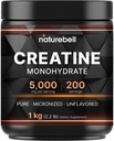 NatureBell Creatine 单水合物粉末1000g,每服5000mg,200 services (2.2 lb) → 微量化,纯和不味化 → 工作前肌肉支持 * * Keto, Vegan, Filler-free