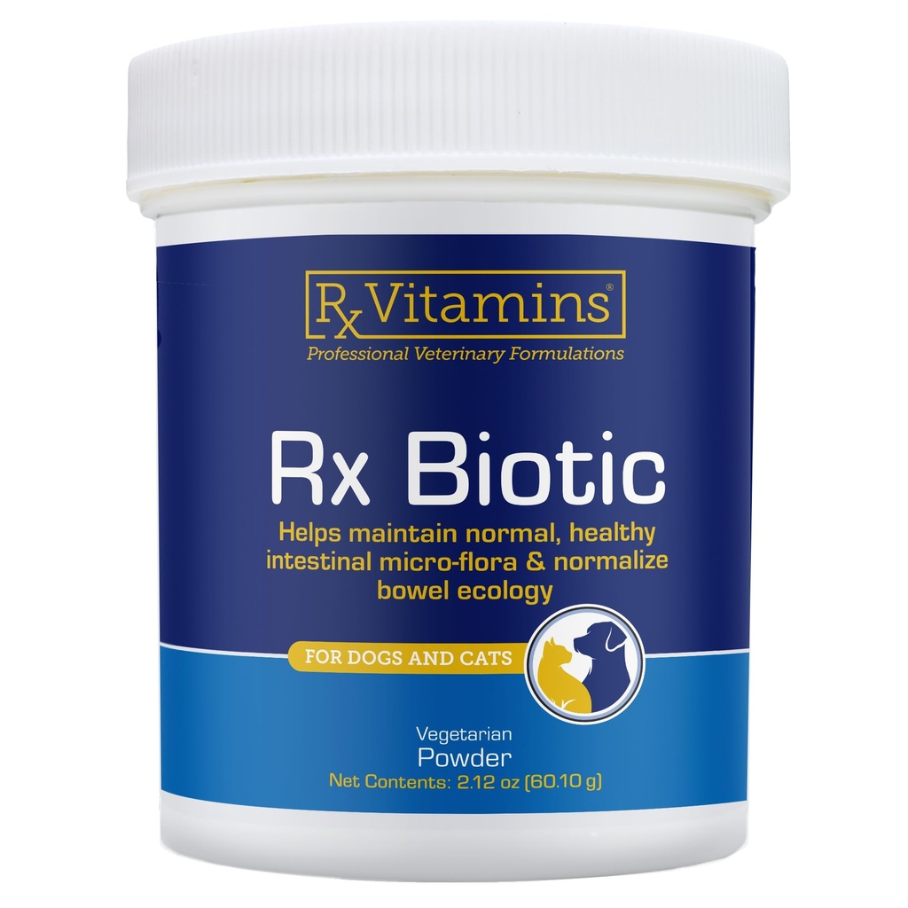 Rx维生素Rx Biotic - 狗和猫的亲生粉 - 猫的消化支持和亲生粉 - 狗的Gut健康 - 狗的亲生粉 - 2.12oz