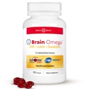 Brain Omega with Lutein and Zeaxanthin – Omega 3 Brain, Heart and Eye Health – 460 mg DHA, 90 mg EPA, Lutein and Zeaxanthin Supplements – 180 Softgels (90 services) (英语).