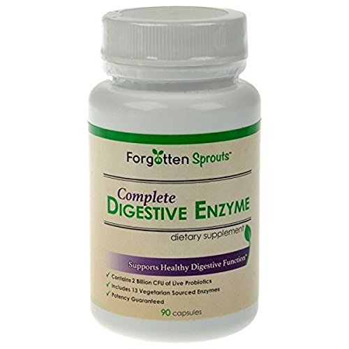 消化酶与2亿 Probiotics - 非GMO - 13 植物源酶 - 90 Capsules - 被遗忘的芽的饮食补充