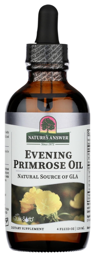 自然之答 液体晚报 Primrose Oil 4oz Liquid 冷压 毛发 皮肤 钉子 Rosacea Psoriasis Eczema Relief 单数
