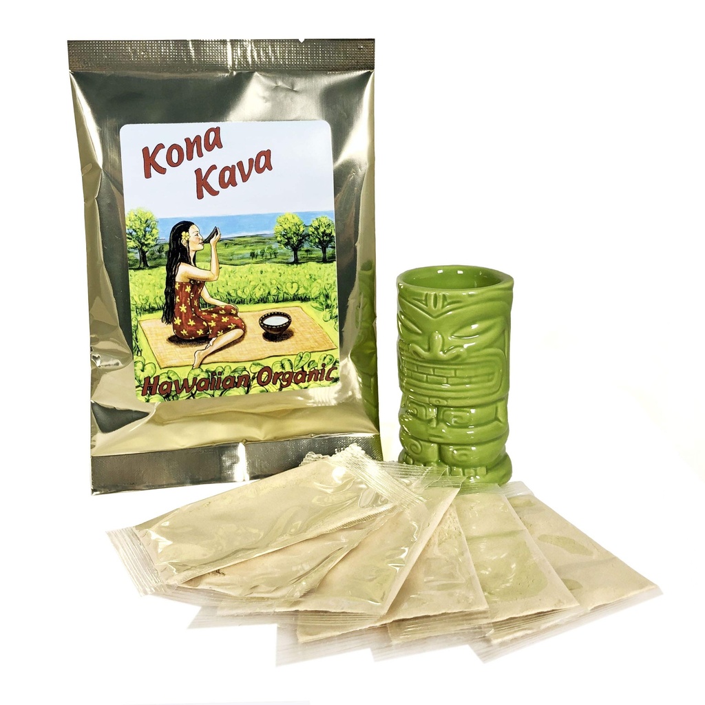 Kona Kava 即时 30% Kavalactone Kava 饮用单体 - 热带 - 6 Pack