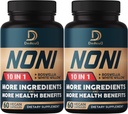 10in1 Noni Capsules -- -- 4个月供应,配有长老莓、Boswellia、Turmeric、Ginger & More -- -- 支持肌肉、联合、消化和免疫 -- -- 2包60Vegan Capsules、Non-GMO和Gluten-Free
