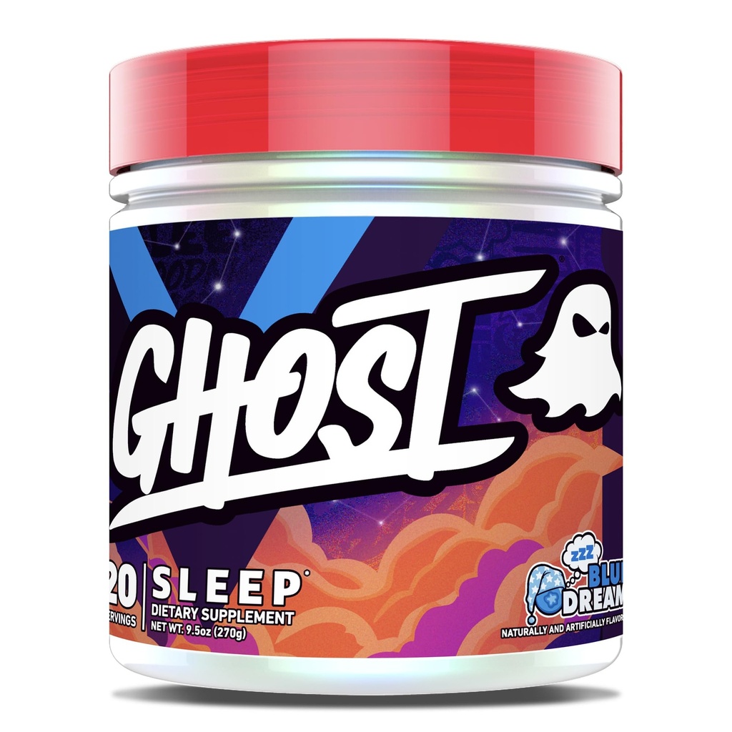 GHOST 睡眠饮食补充, 蓝梦 - 恢复和休息 Premium Informements 包括 Melatonin, Colostrum & Ashwagandha – 支持睡眠质量 - Gluten - 无糖和无糖