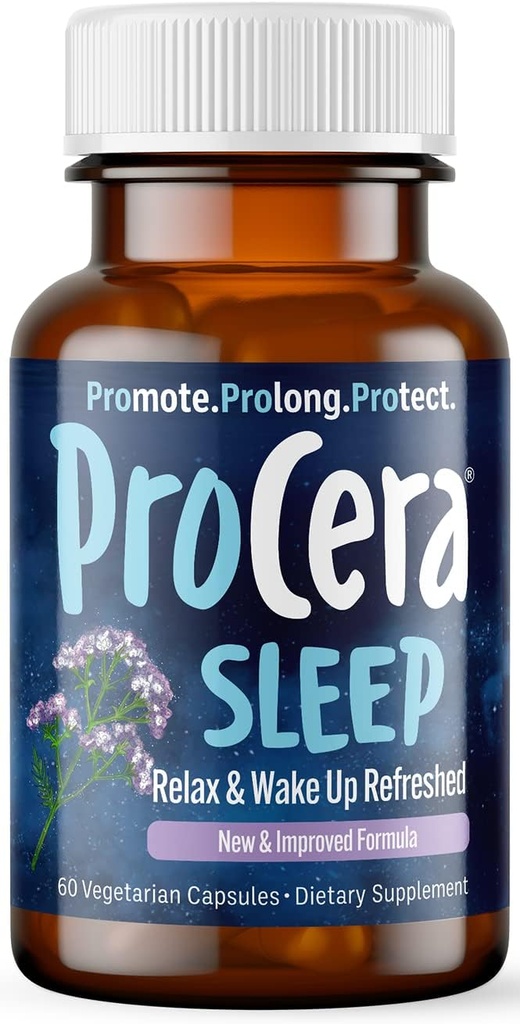 Procera睡眠 - 唤醒感觉 刷新 - 帮助规范环球循环 - 7 临床证明的自然成份 - 非 Habit-Forming - 无侧面效果 - Theanine - Melatonin - Lemon Balm - 60 Counter