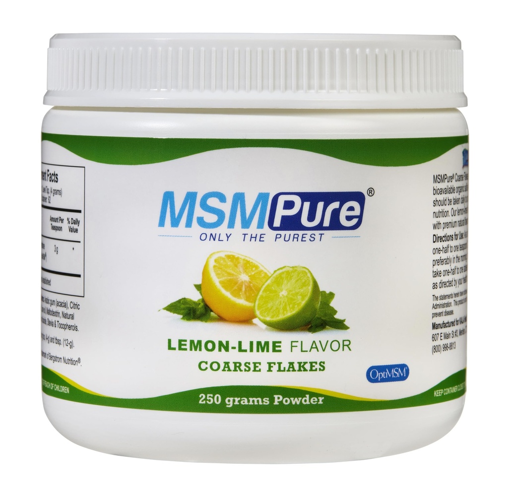 KALA HALTH MSMPTH 莱蒙 莱蒙 火烧的 MSM 粉花 – 有机硫磺用于联合弹性,皮肤外观,以及头发和钉子支持 – 8.8 oz,美国制造,蒸馏晶体