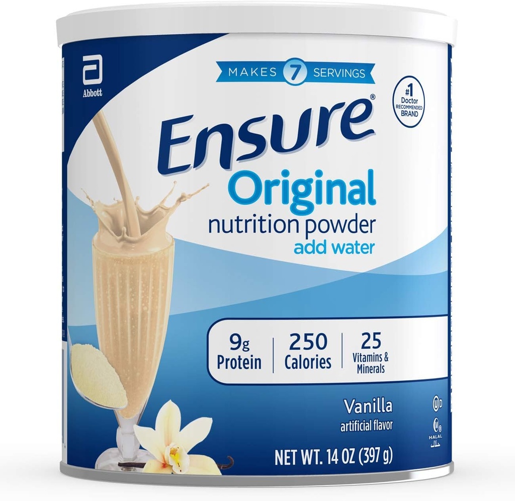 确保原始营养粉末含有9克蛋白质,食品替代粉末,香草,14 oz
