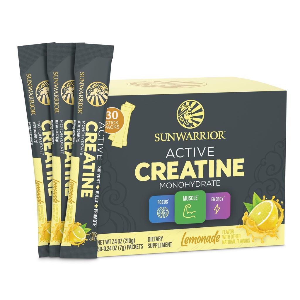 Creatine Monohydrate 粉末微量化工作前恢复补充 QQ 支持肌肉建设强力训练认知 QQ Vegan & Keto 友好的轻松混合,流行盒 30 服务,柠檬汁火焰
