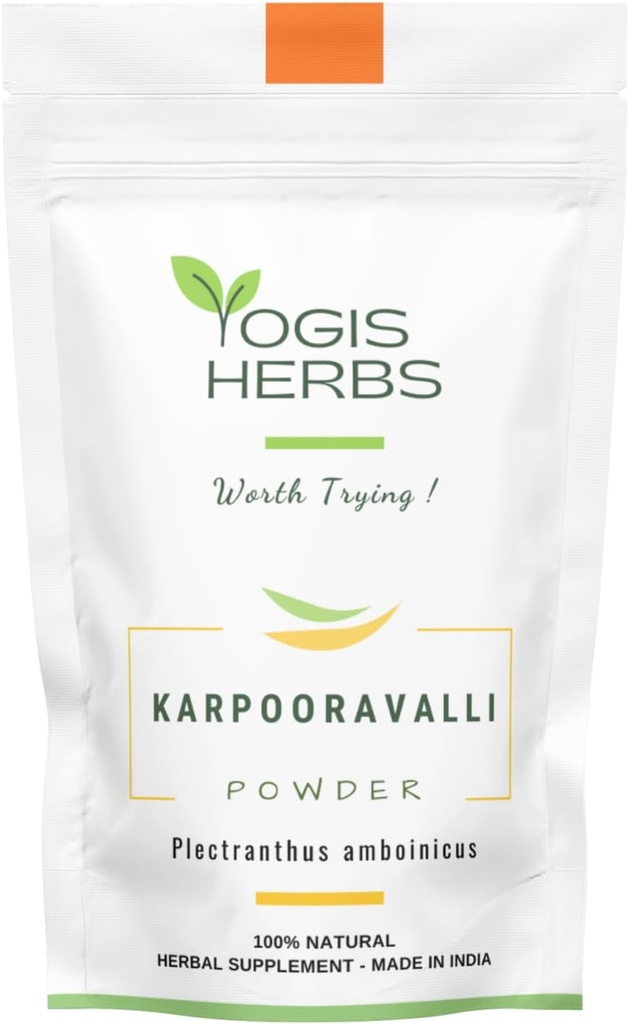 YOGIS HERBS Karpooravalli 草药 -- -- 100%的呼吸支持、消化健康、营养刺激的自然补充(3.5, Ounces)