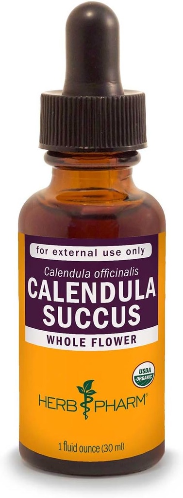 草药认证有机Calendula Succus 小型疼痛支持的液体专题提取 - 1 Ounce