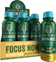 脑汁无咖啡因脑支持镜头, Gluten Free Shoots for Energy & Focus, 健康饮用 Alpha GPC, 维生素B & 十咖啡因绿色茶叶, 桃芒果, 2.5 fl z, 12 Pack