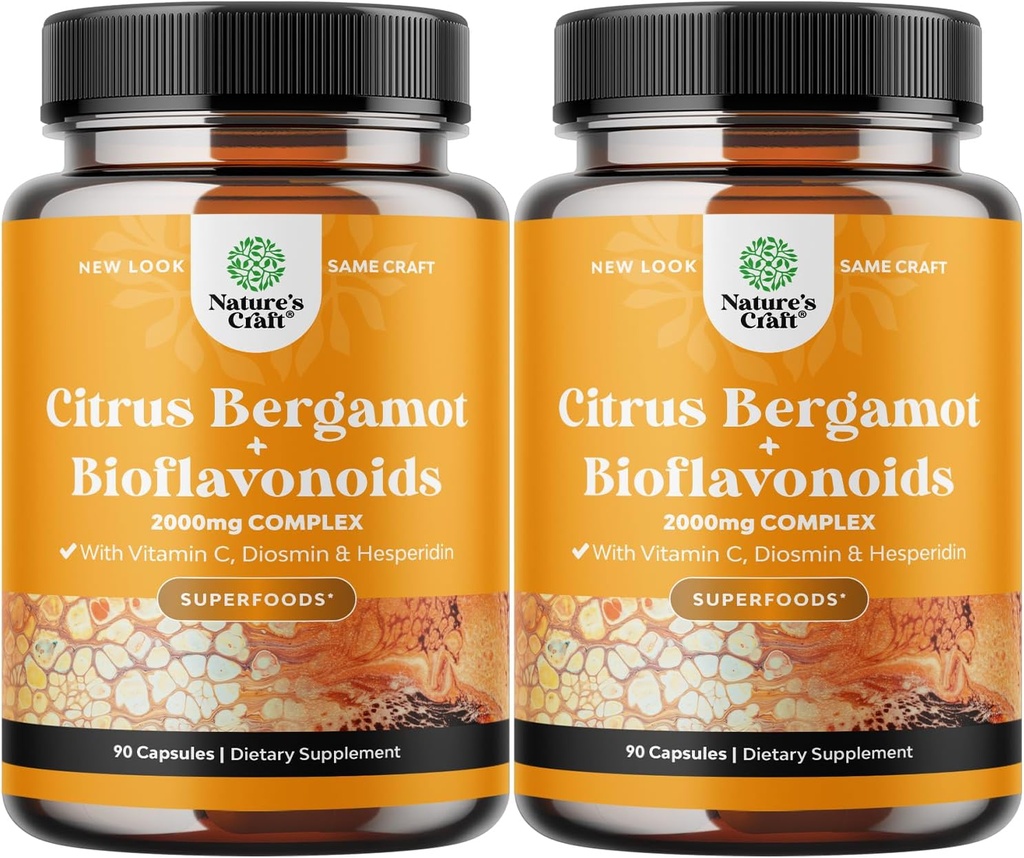 Citrus Bergamot 补充 Citrus Bioflavoids - 最终 Citrus Bioflavoids 补充 Citrus Bergamot 提取 1 000mg Rutin 和 Hesperidin 豁免和心脏健康支持(2个月)