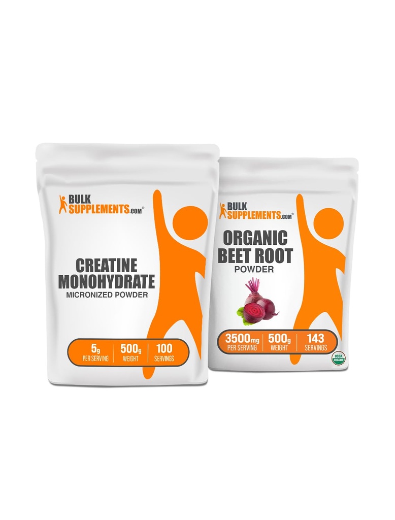 Bulk 补充 Creatine + 有机甜菜根粉末 500g 包
