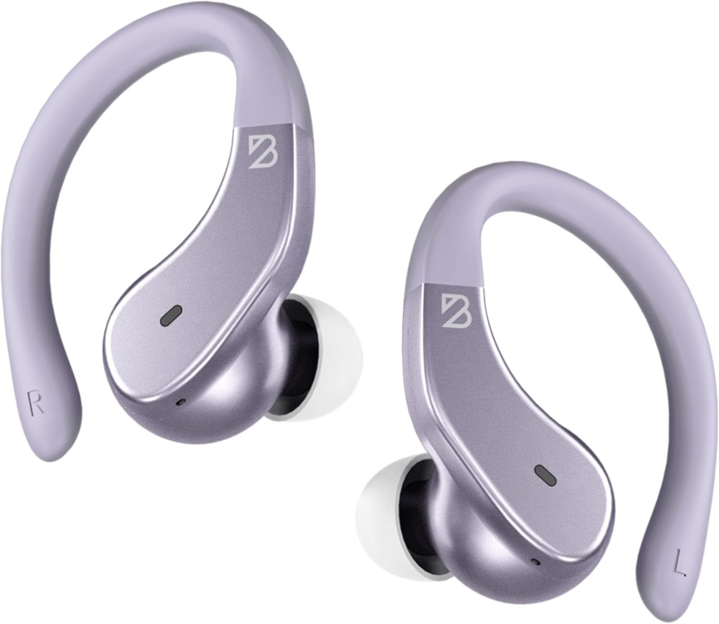 Back Bay Audio - Runner的无线耳机蓝牙耳机用于体育,Hook Over The Ear Buds, Deep Bass, 环绕耳机与Earhooks的运行, Workout Wirerephone for The Gym的无线耳机