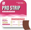 PROSTRIP 铁+AB-Fortis 14mg 添加维生素C,B1,B2,B6 叶酸,比特罗特,菠菜和塔特樱桃 – 30 口服 Vegan 条 – 不需水 – 由Prowise医疗保健的高吸收