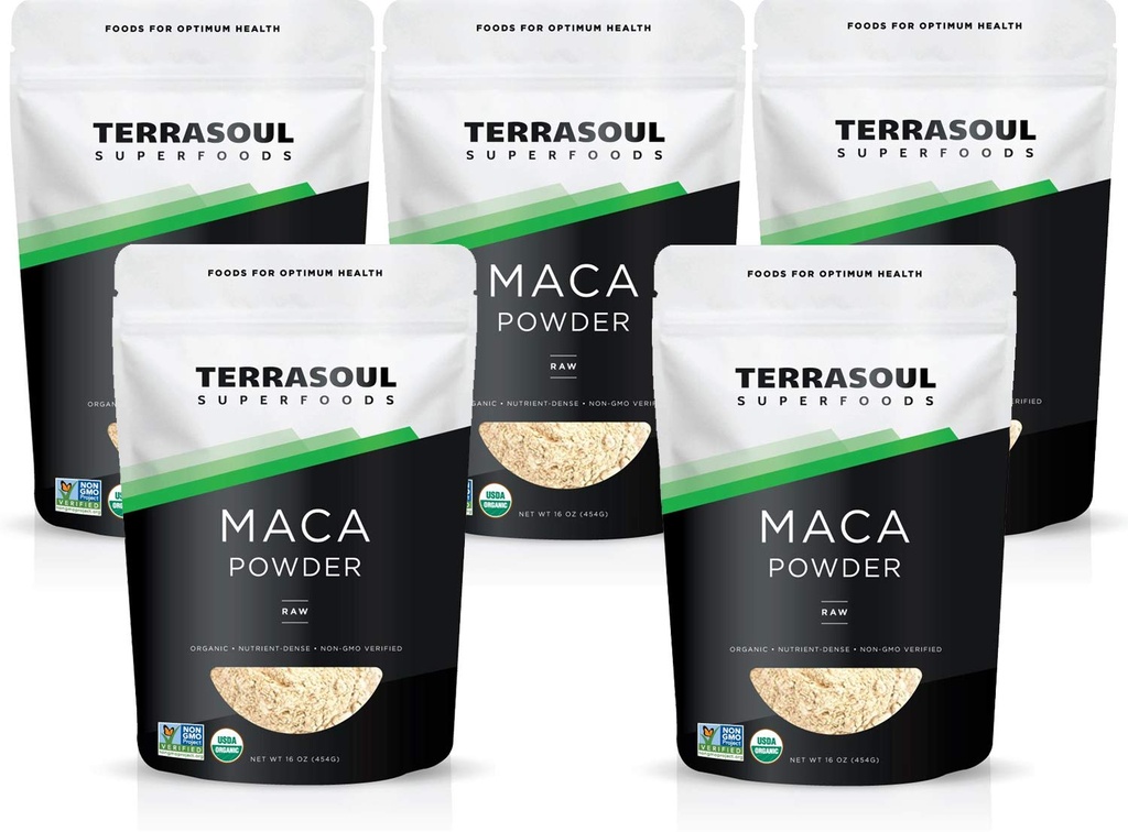 Terrosoul 超级食品 有机Raw Maca粉, 5 Lbs - Premium Quality QQ 支持增加的Stamina & Energy