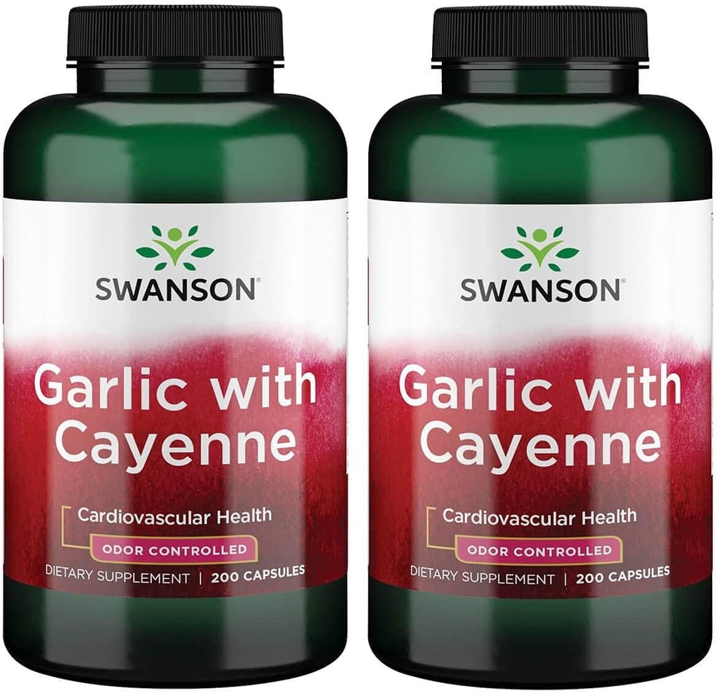 Swanson 大蒜加Cayenne 200 Capsules(2包)