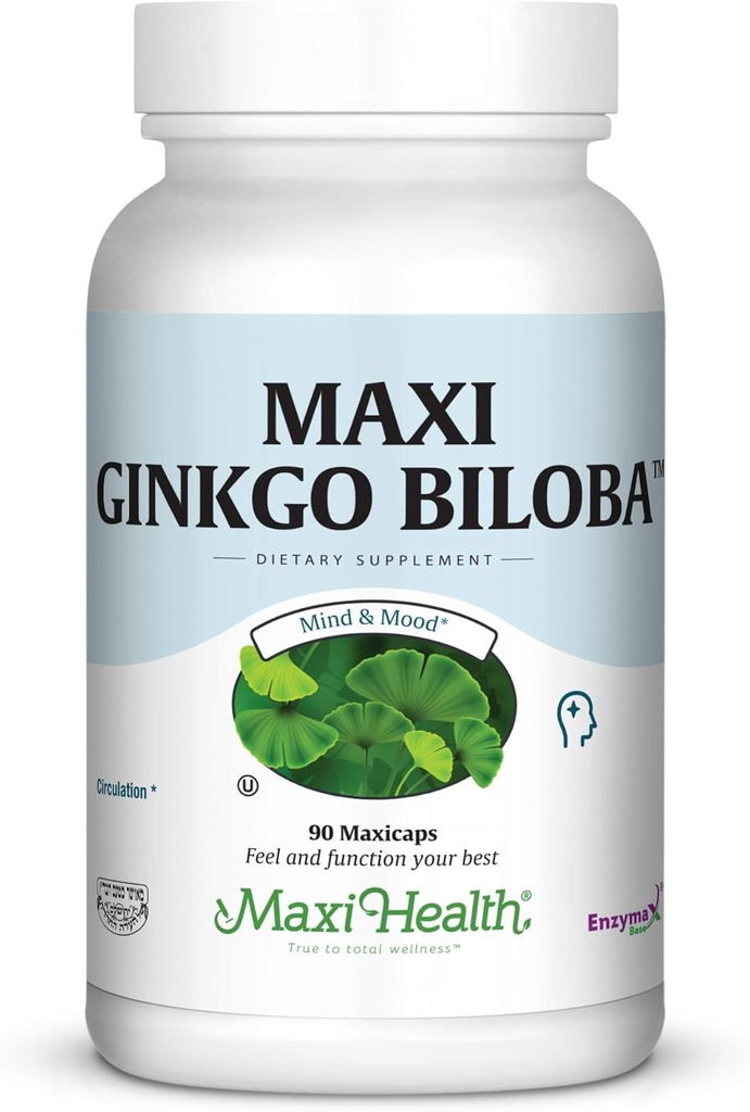 Maxi Health Ginkgo Biloba - 脑与循环公式 - 90 Capsules - Kosher(QGB) 互联网档案馆的存檔,存档日期2013-03-02.