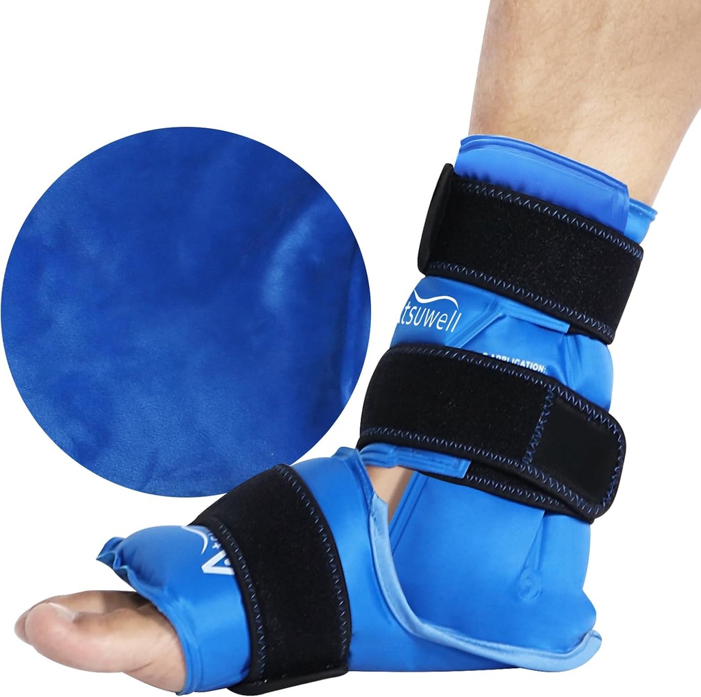 Atsuwell Ankle 冰包包, Ankle 的可重复使用的冰包, 冷压的大型 Gel 冷包脚, 男子的柔软脚跟 Gel 包, 放松