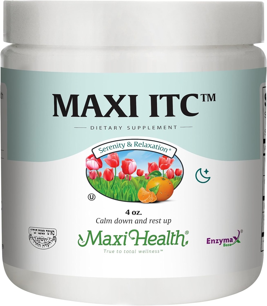 Maxi 健康 ITC - Inositol - 配有陶林和维生素C - 镇定公式 - 4 Ounce Powder - Kosher