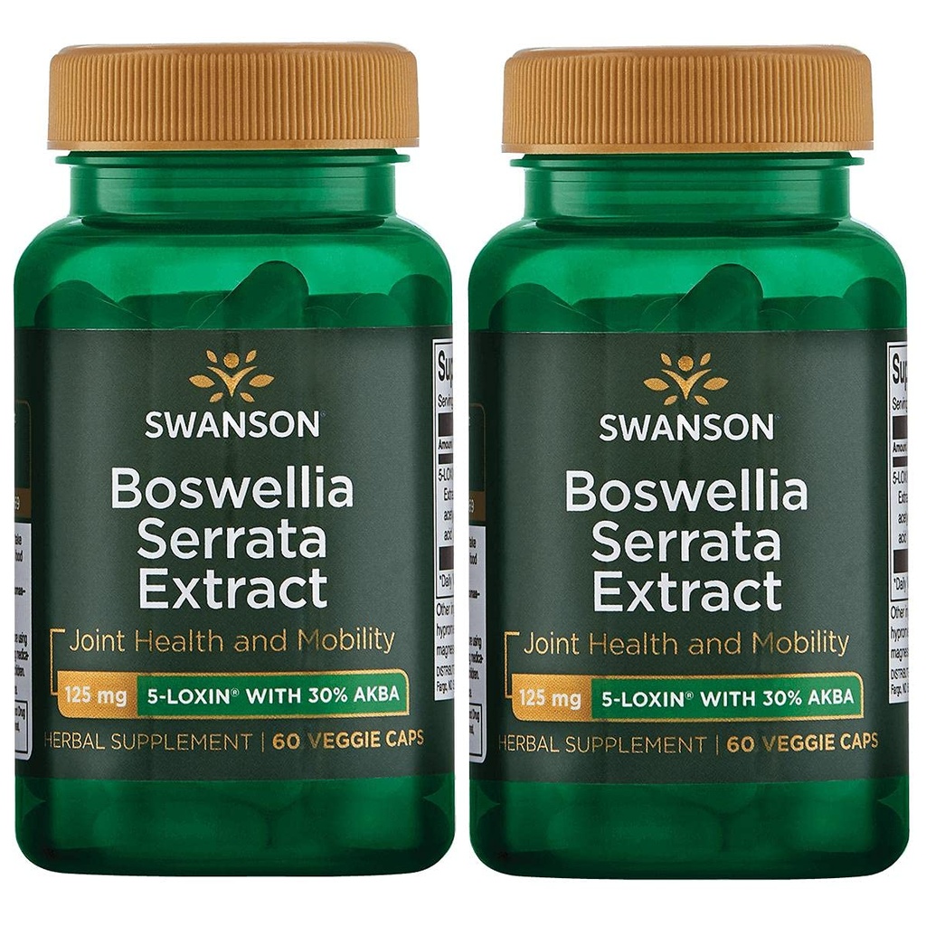 Swanson Boswellia Serrata 提取 125 mg 60 Veg Caps(2包)
