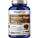 NusaPure Valerian root 20:1 提取物,250 mg 等效于 5000 mg per Veggie Caps, 250 counter, Vegan, 非 GMO, Bioperine