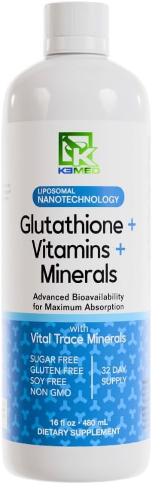 纳米营养 Glutathione + 维生素 + 矿物 + 利波索马尔纳米技术 100% 天然成份 + 16 Fl. Oz. → 32 服务